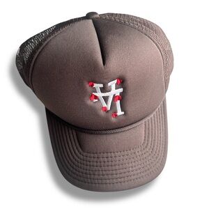 Brown LA Hat with hearts